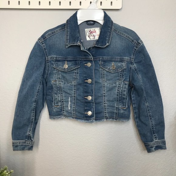 🛼Justice Denim Crop Jacket | Size 6/7 - Picture 2 of 15